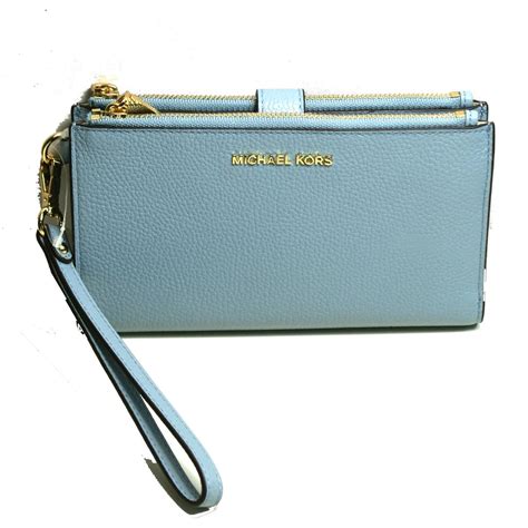 michael kors lg zip clutch wristlet leather|Michael Kors wristlets.